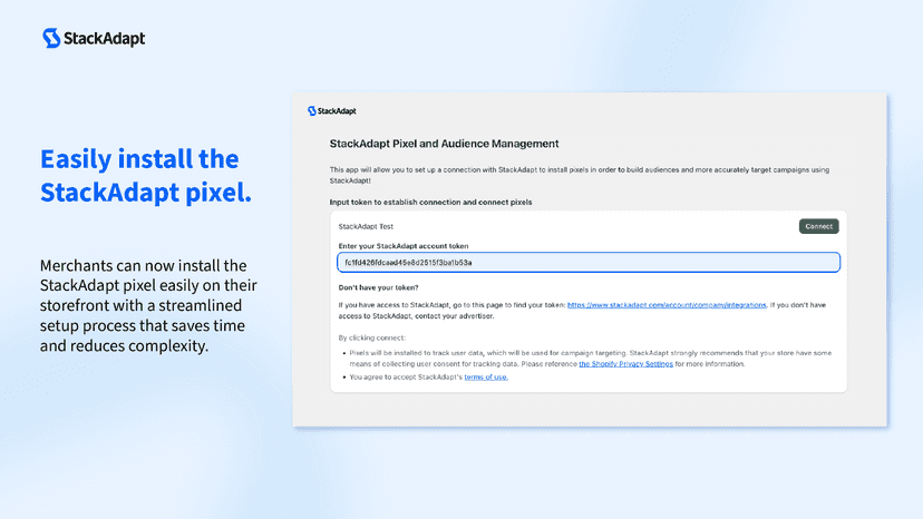 Secure installation flow in StackAdapt app