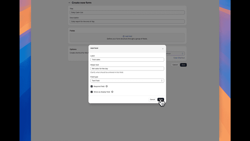 Add fields