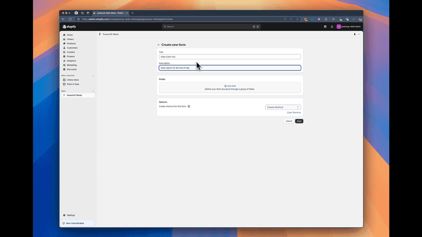 Create custom form