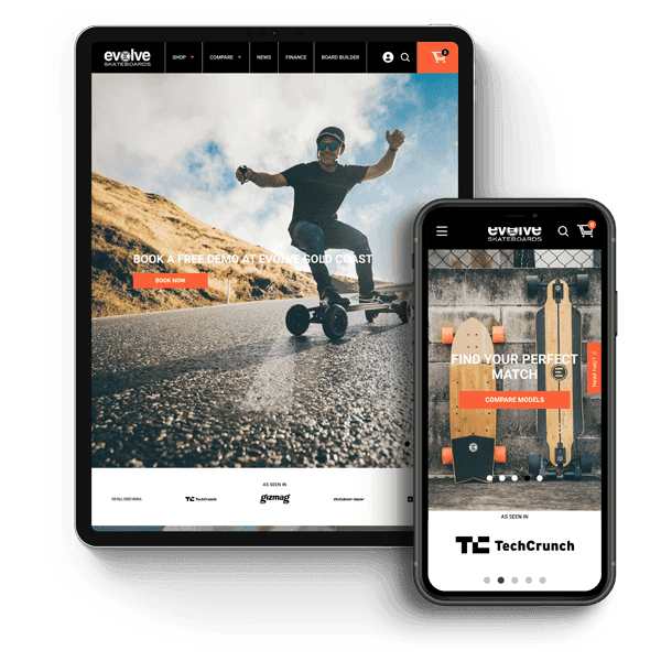 235% Increase in Sales from SEO & Shopping for Evolve Skateboards screenshot 1
