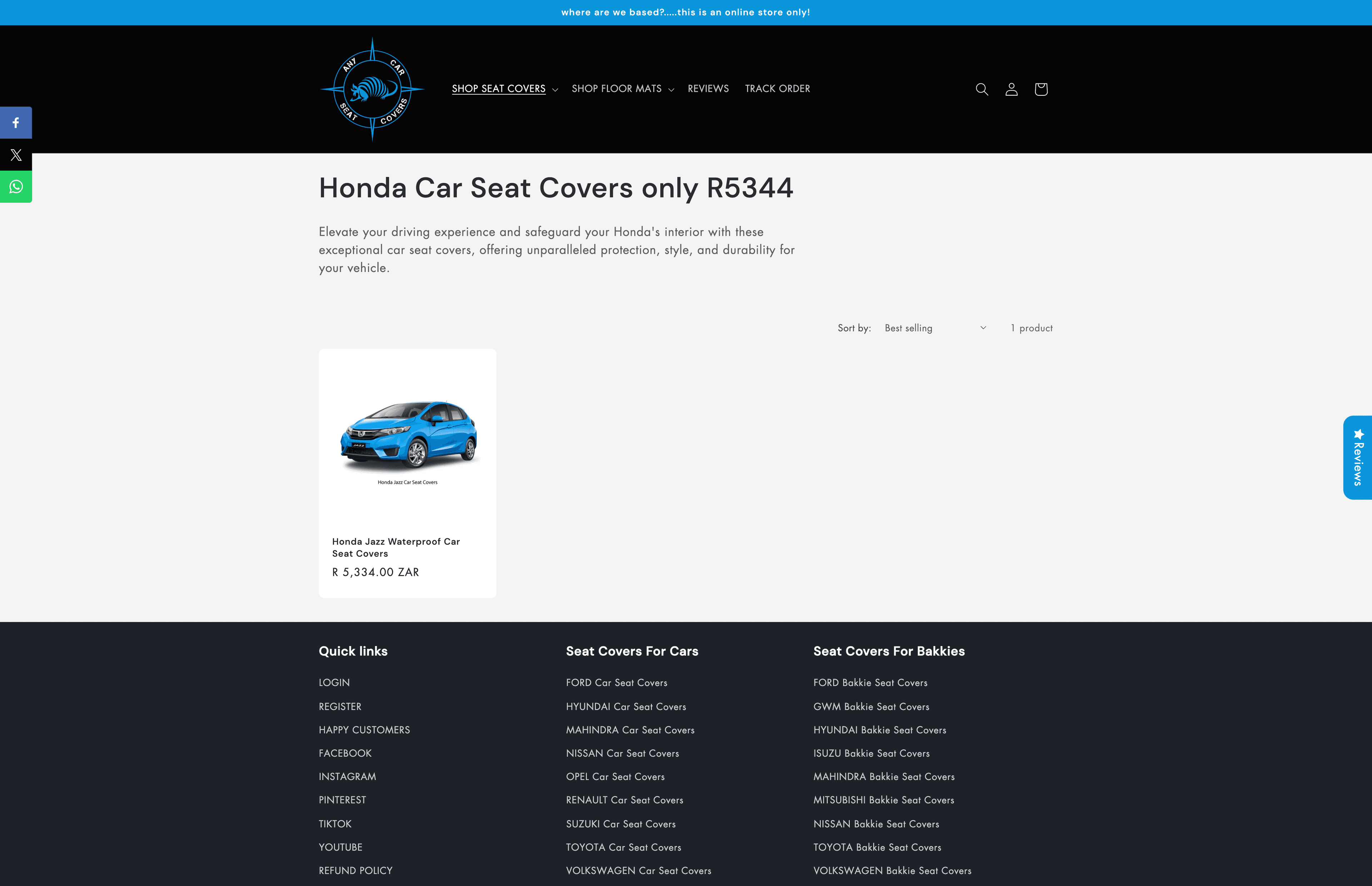 Online Car Seat Cover Retail Store screenshot 3