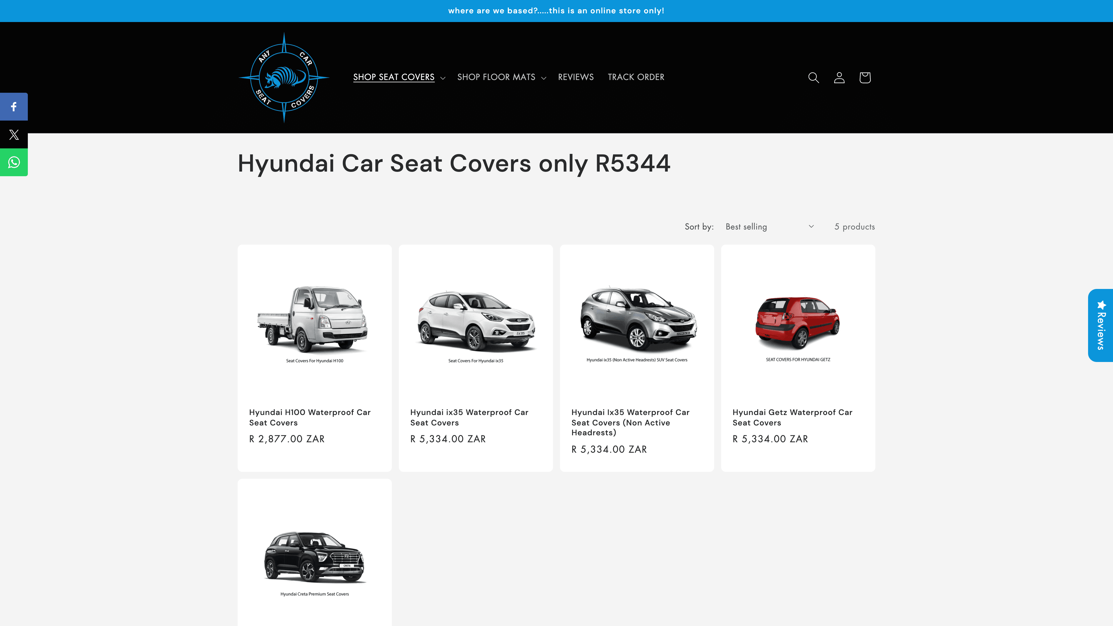 Online Car Seat Cover Retail Store screenshot 4
