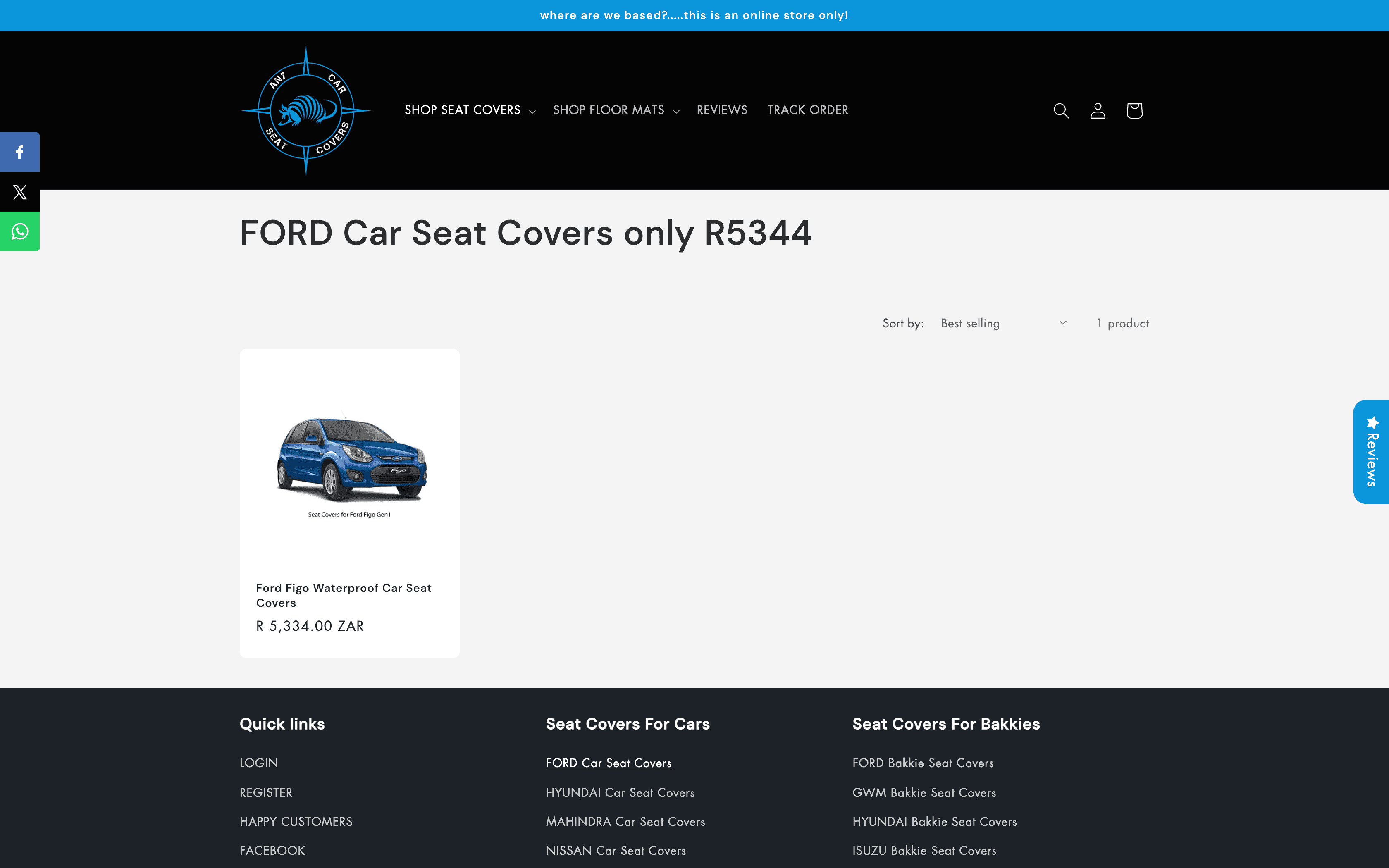 Online Car Seat Cover Retail Store screenshot 2