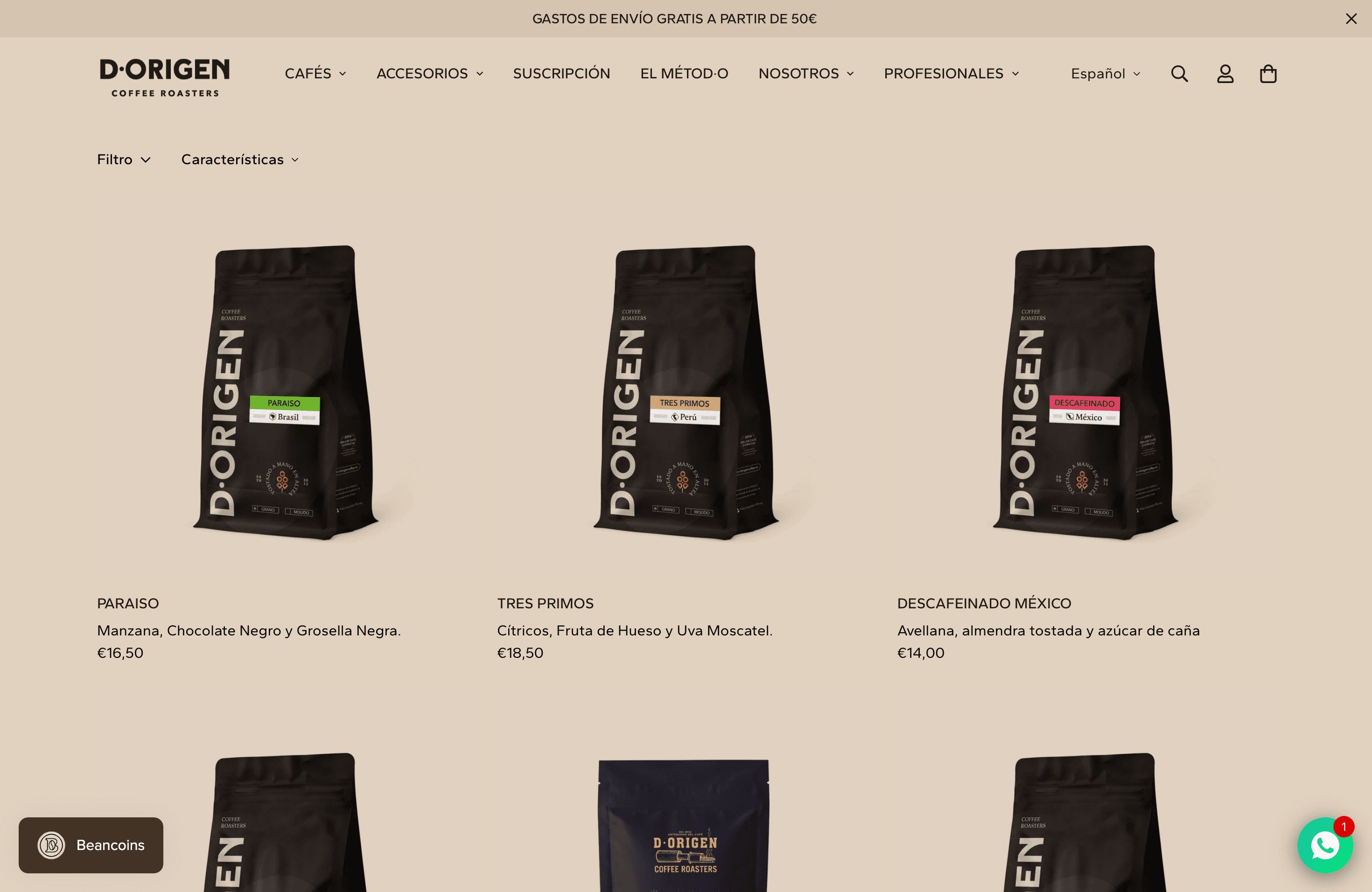 D-Origen Coffee roasters screenshot 1