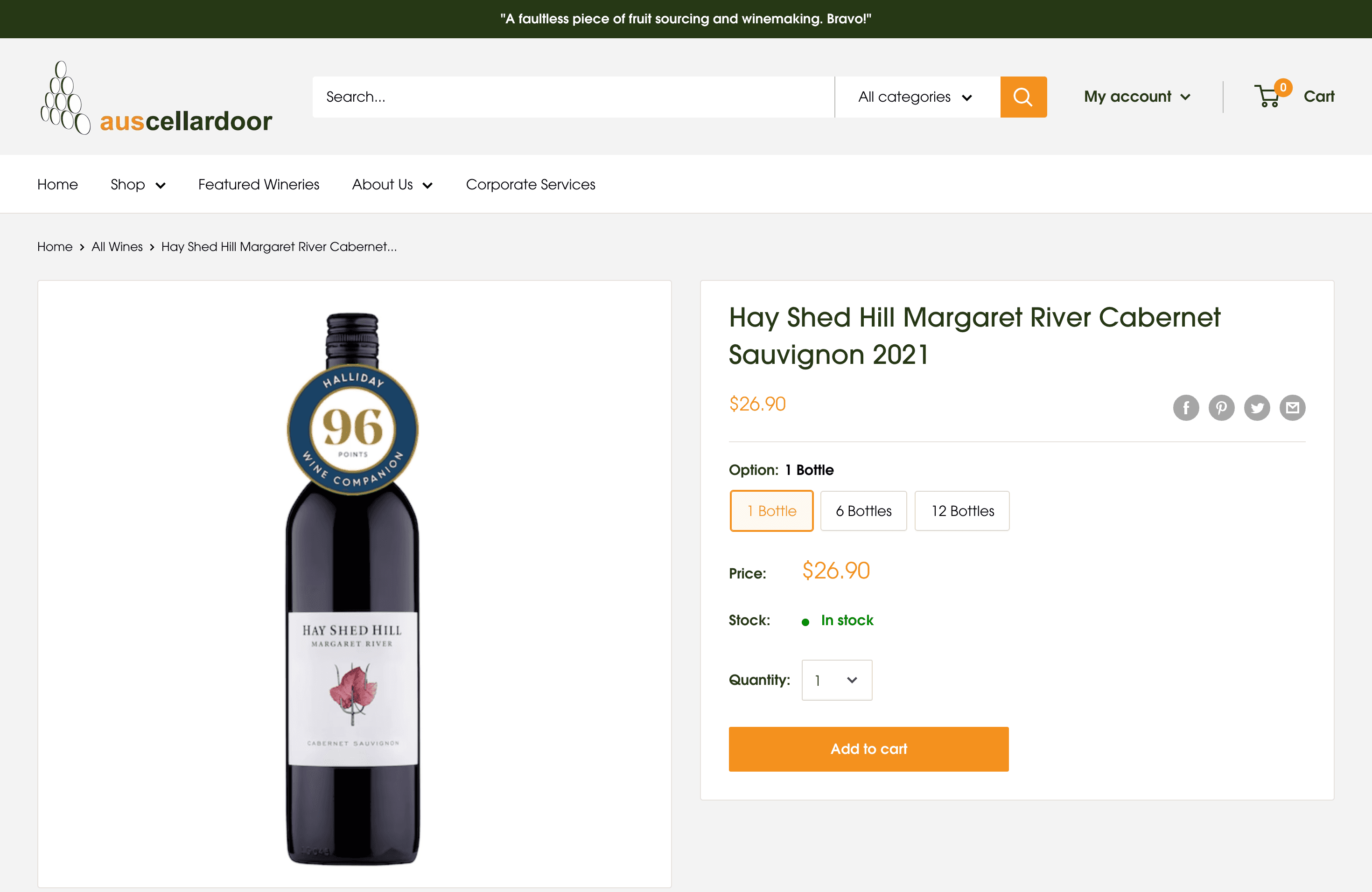 Aus Cellar Door - Migration from Magento to Shopify screenshot 4
