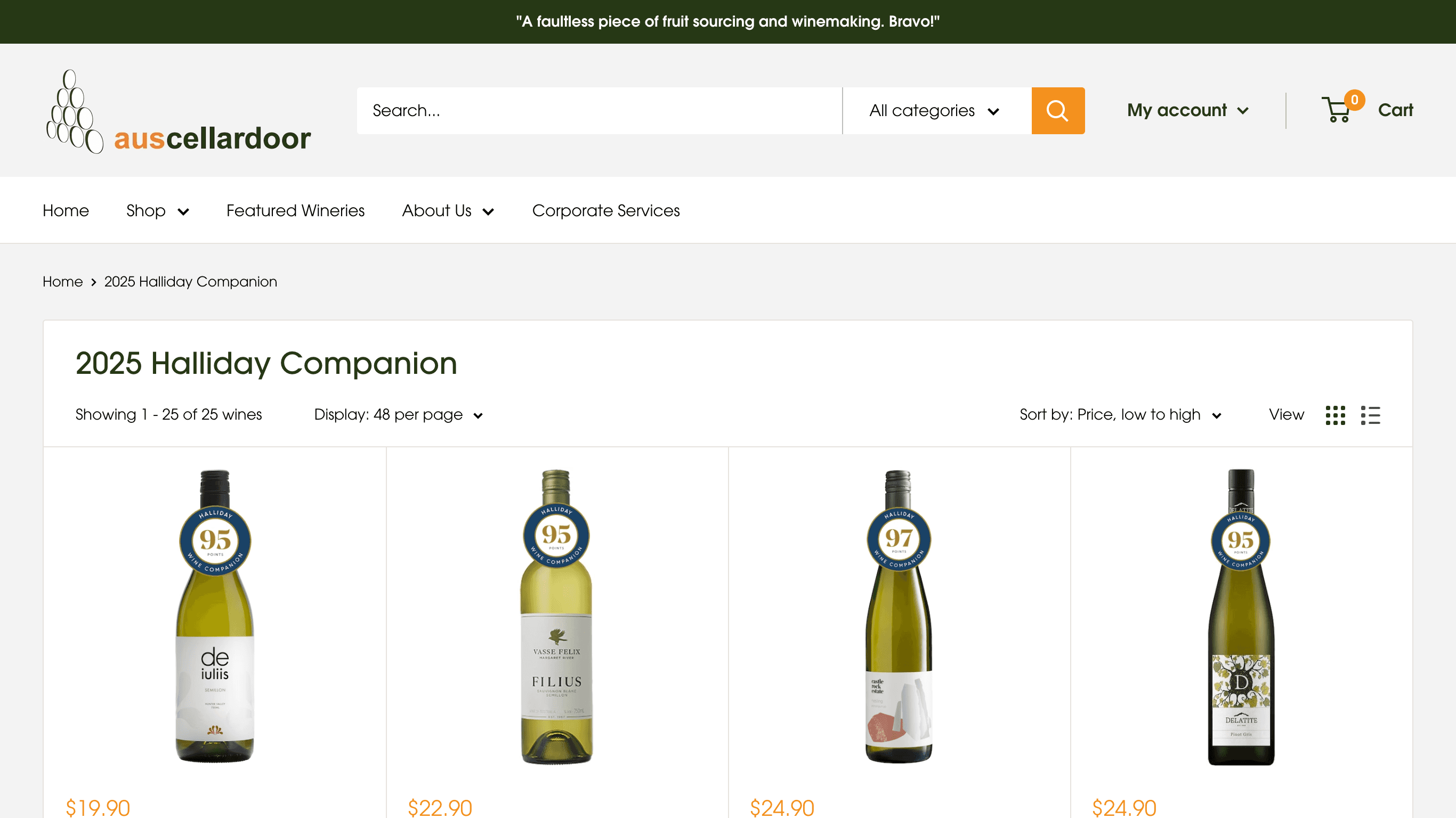 Aus Cellar Door - Migration from Magento to Shopify screenshot