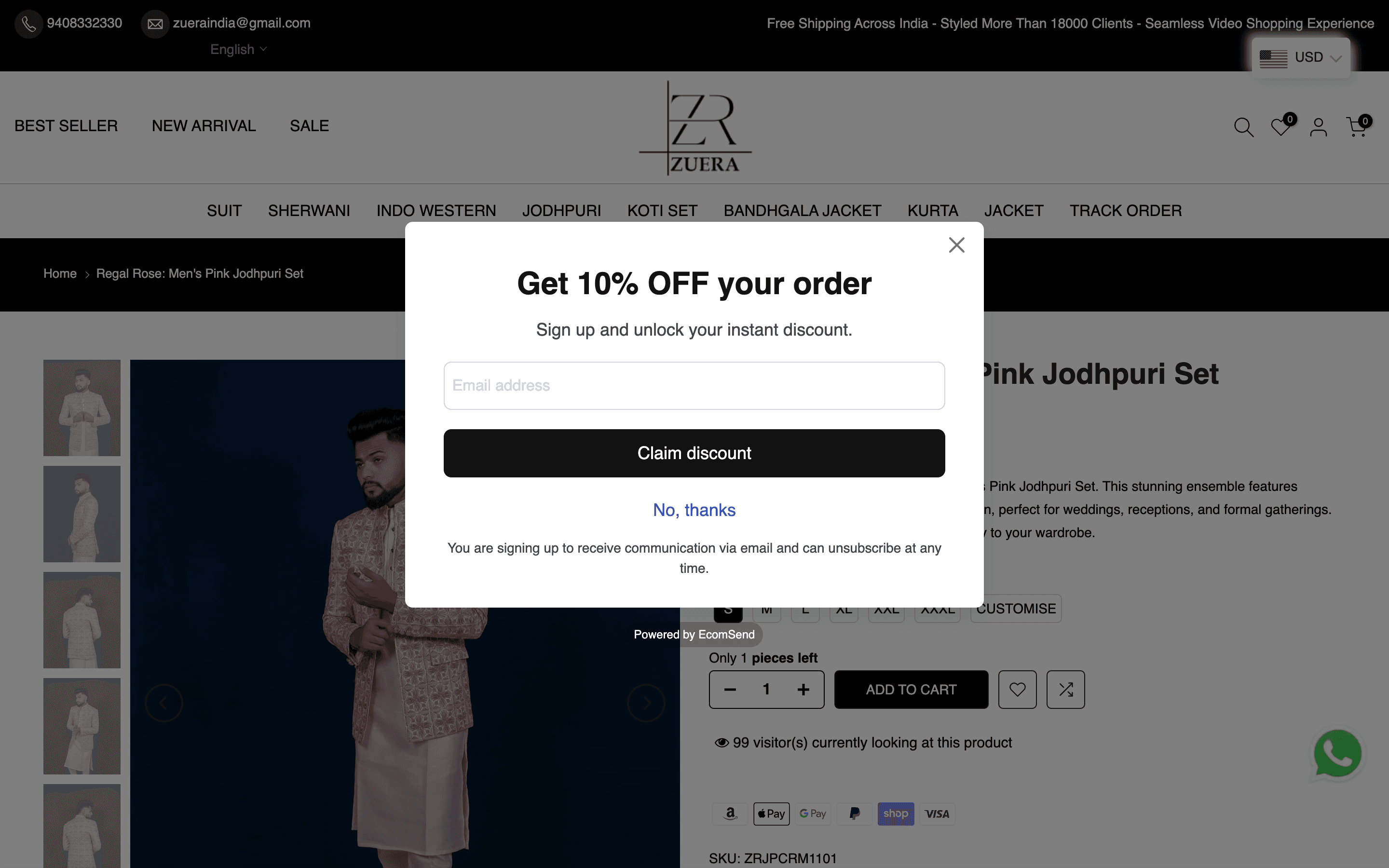 Fashion Store Configuration from Figma Design - Zuera Ethnic Wear screenshot 4