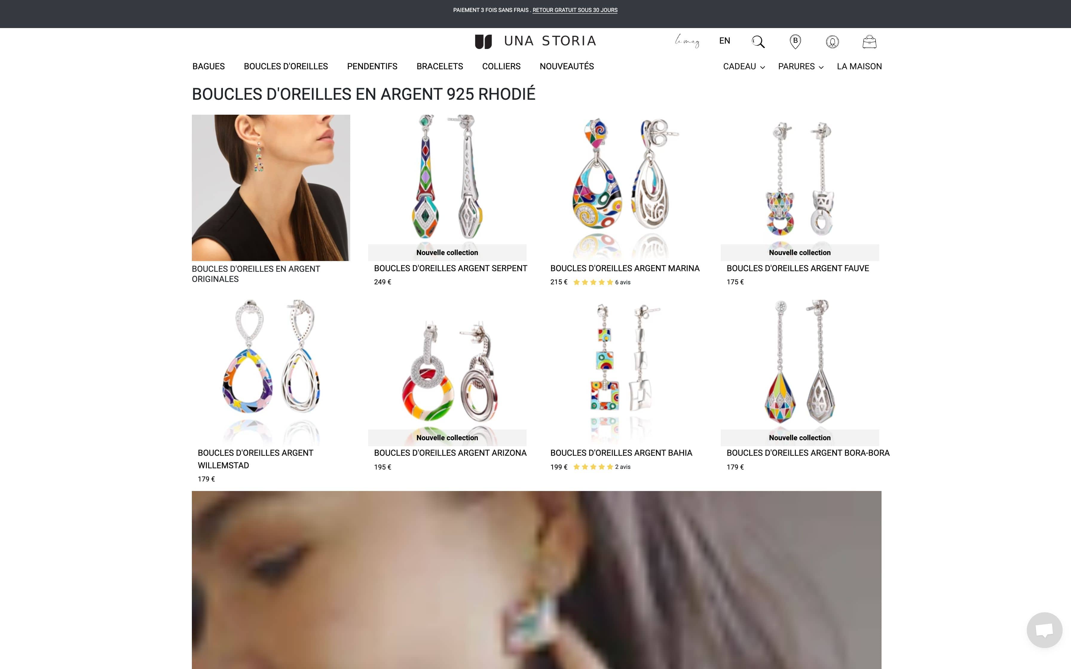 Una-storia : bijoux originaux argent femme screenshot 4