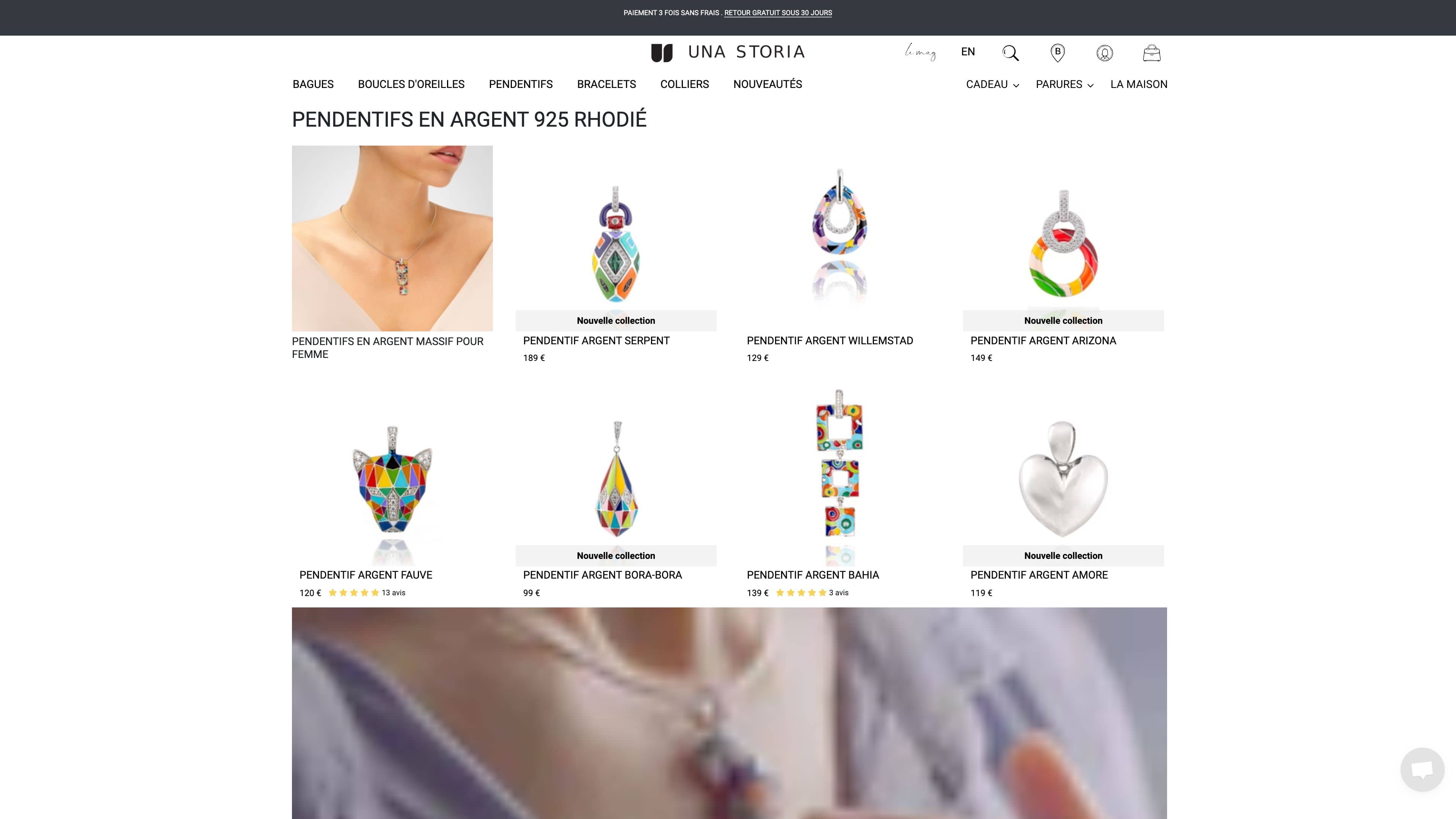 Una-storia : bijoux originaux argent femme screenshot 3