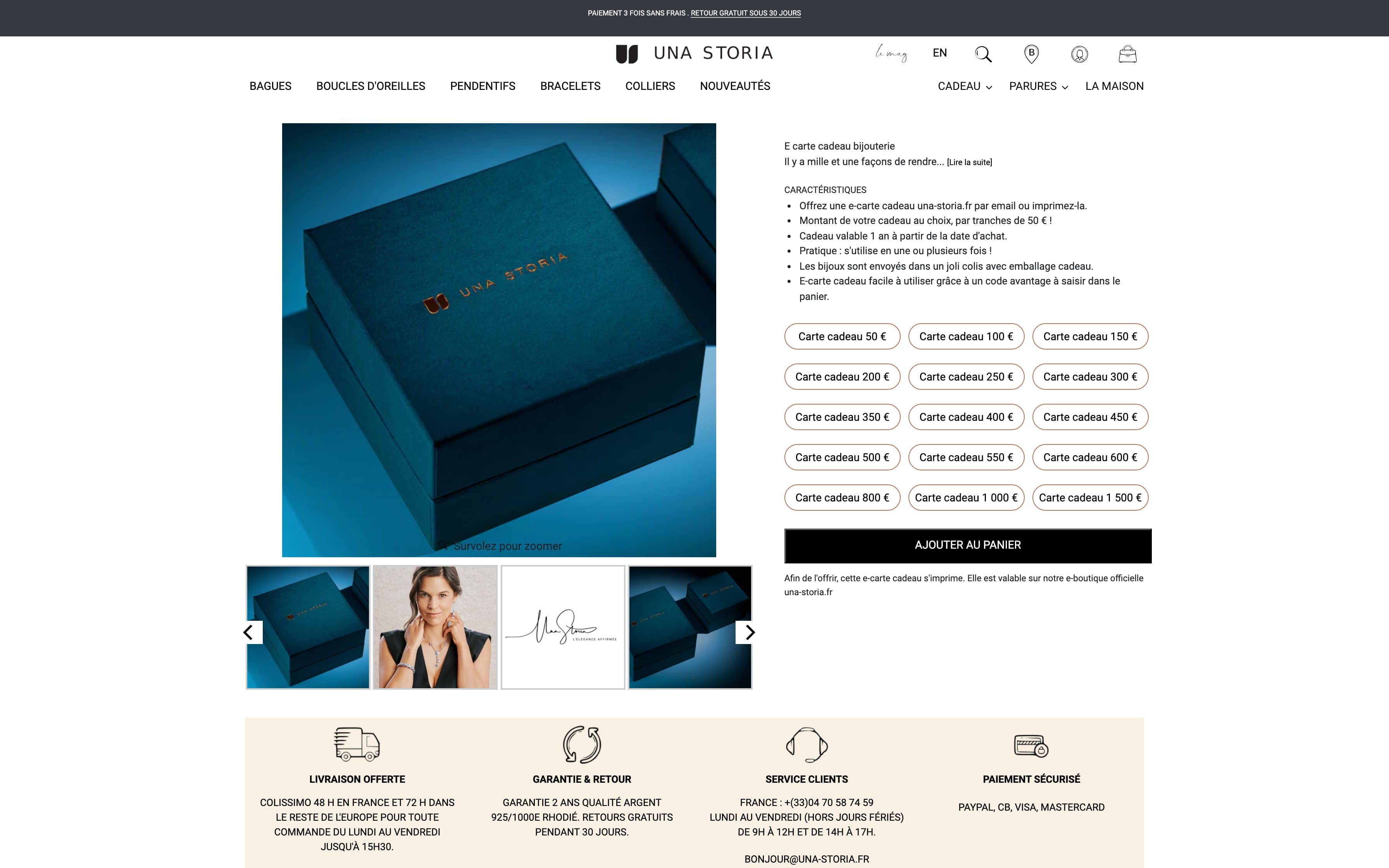 Una-storia : bijoux originaux argent femme screenshot 5