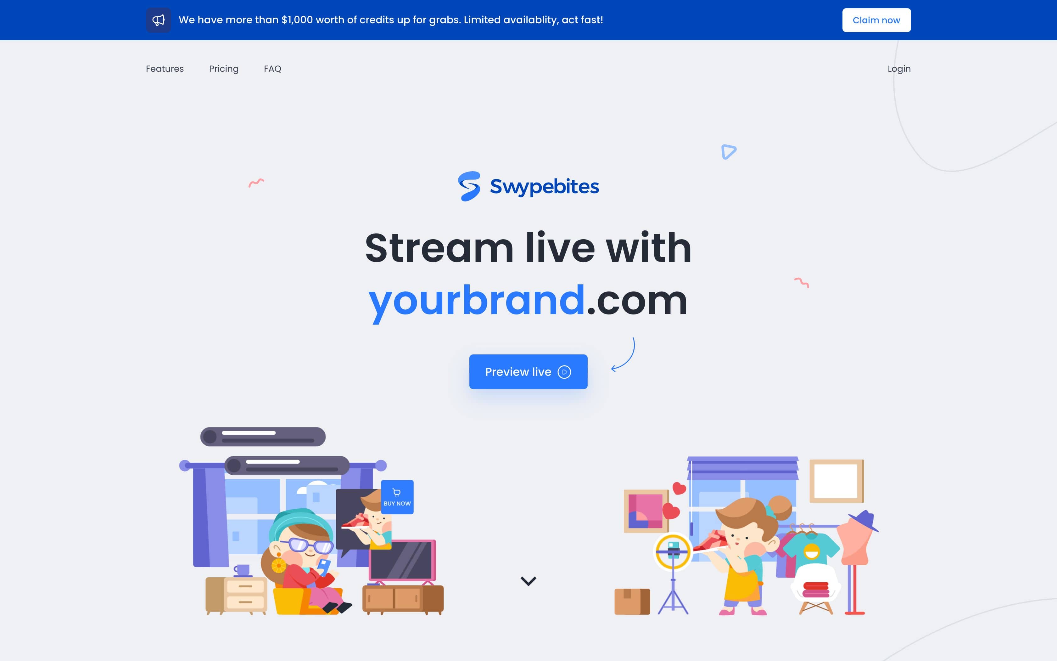 Live-streaming Commerce Platform (SWYP.LIVE) - Total cost USD144,000 screenshot 1