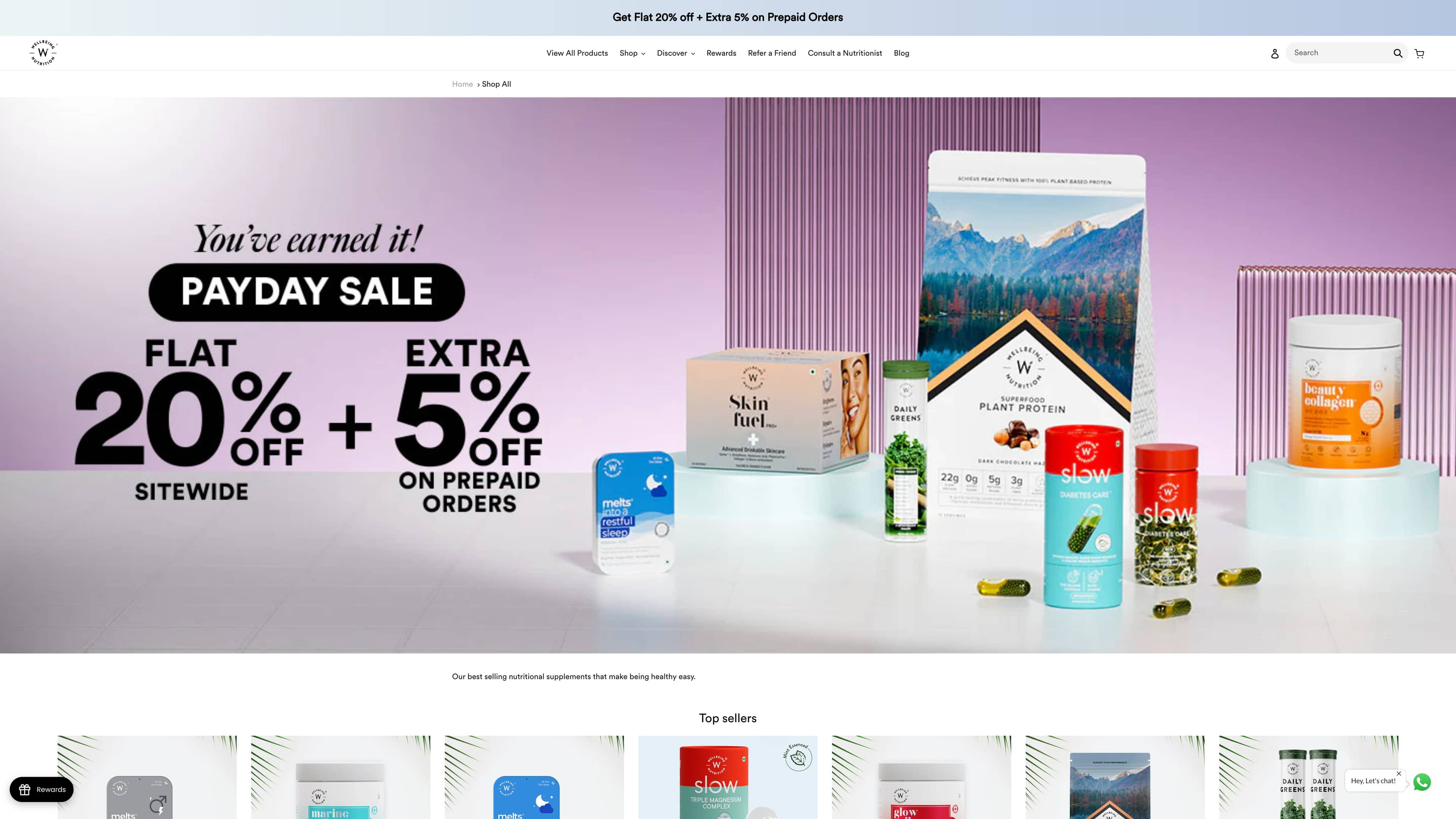 "Scientifically Enhanced: Wellbeing's Shopify Unveils Nutraceutical In screenshot 1