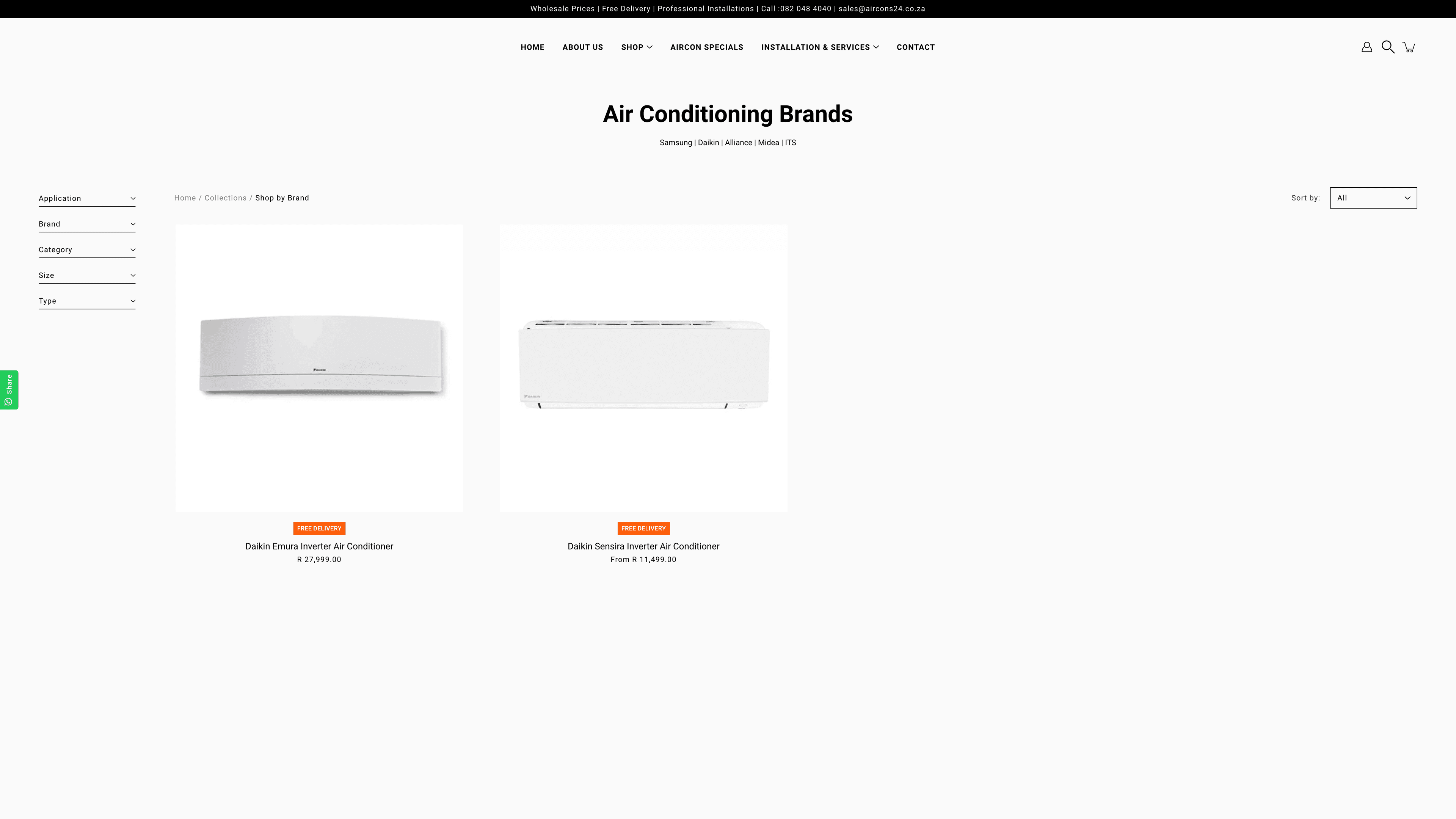 Online AirConditioner Retailer & Installer screenshot 2