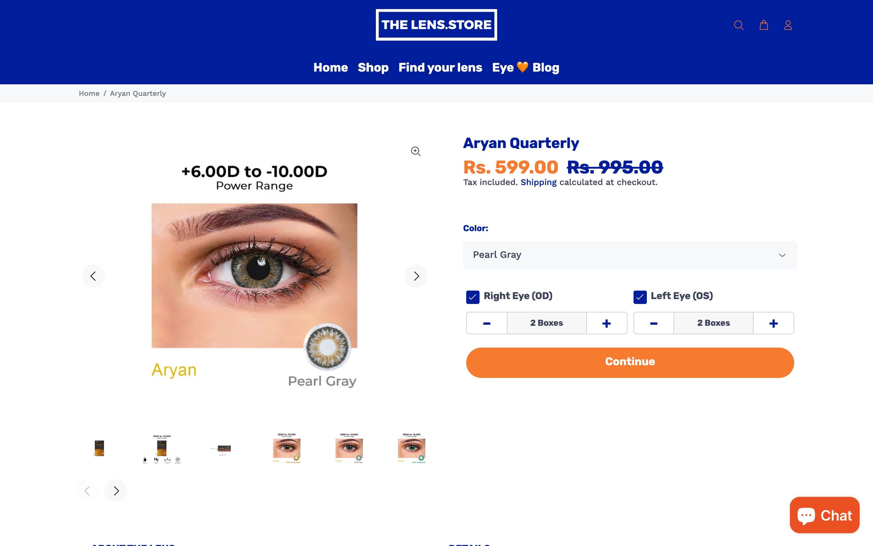 Private App & Prescription Configurator Development - TheLens Store screenshot 5