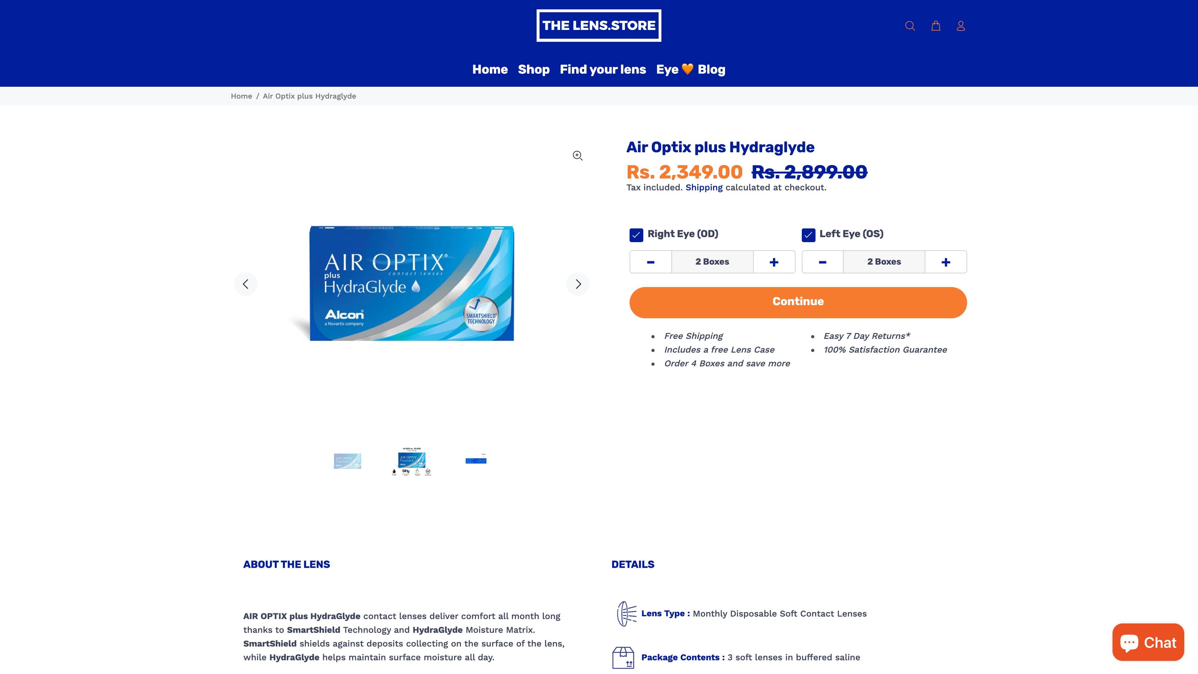 Private App & Prescription Configurator Development - TheLens Store screenshot 4
